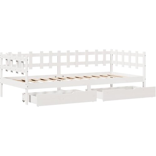  Dnevni krevet s ladicama bez madraca 80x200 cm masivno drvo Slike