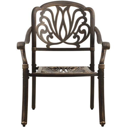  3-dijelni bistro set od lijevanog aluminija brončani Slike