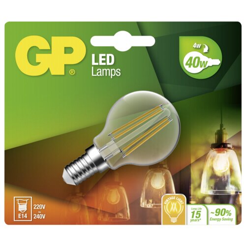 GP Batteries GP Lighting Filament Mini Globe E14 4W (40W) 470 lm GP 078142 Slike
