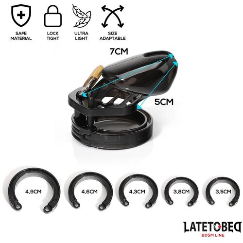 LateToBed Cage kletka za penis universal short black Slike