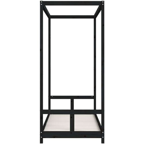  Za dječji krevet crni 80 x 200 cm od masivne borovine Slike