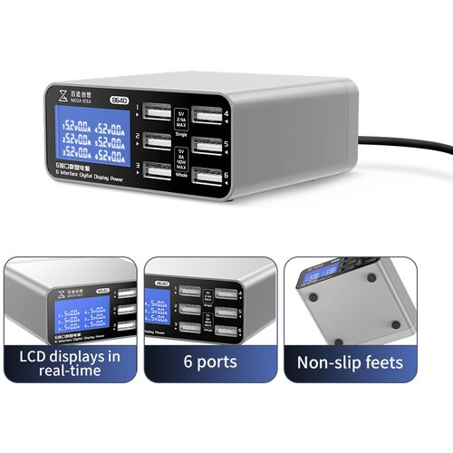 Mega-Idea multifunkcionalni desktop punjač sa B640 (40W, 6 port) Slike