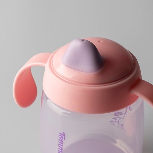 Tommee Tippee nastavek za lonček lonček z ustnikom in ročaji, 6m+, 240ml pink Slike