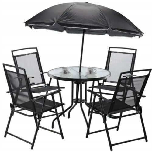 Olimp Sport Baštenski nameštaj set 6 delova (4 stolice, sto i suncobran) Cene
