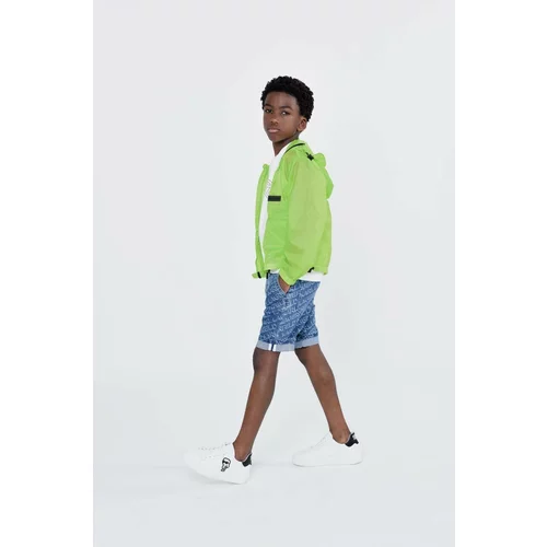 Karl Lagerfeld Otroška jakna zelena barva