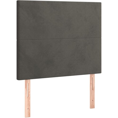 Maison Chic Posteljno vzglavje - Vzglavna omarica 2 kosa temno sivo 90x5x78/88 cm žamet, (22077571) Cene