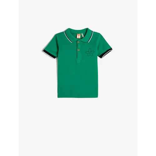 Koton Polo T-Shirt Short Sleeve Embroidered Detailed Cotton