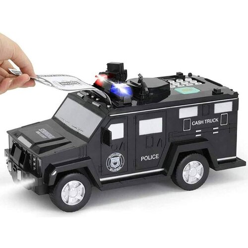  Kasica prasica policijski auto, crni Slike
