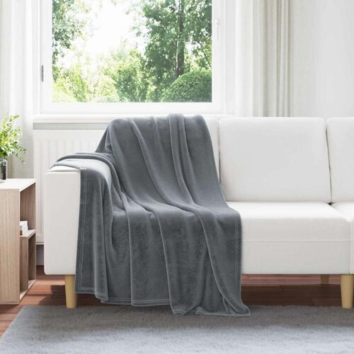  Odeja Temno siva 130 x 150 cm Flis, (5000288063) Cene