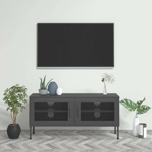 TV ormarić antracit 105 x 35 x 50 cm čelični Slike