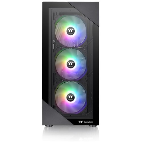 Thermaltake View 200 TG ARGB Mid tower, Tempered glass, 3x 120mm ARGB Lite fan Slike