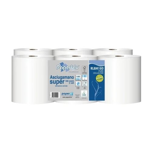 Paperblu papirni ubrus 180m 2sl (6 rolni) ( RL8M180 ) Cene