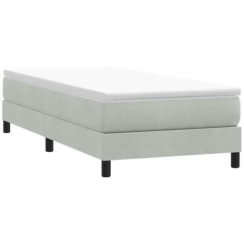 VidaXL Box Spring Postelja brez vzmetnice Svetlo siva 90x210 cm Velvet Slike