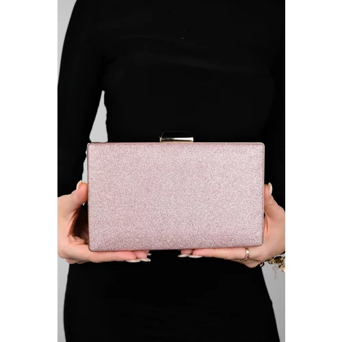 LuviShoes MARSEILLE Pink Sand Glitter Women's Evening Dress Bag