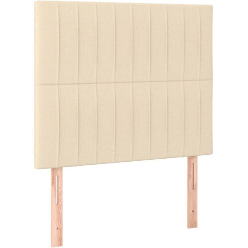  Krevet s oprugama i madracem krem 100 x 200 cm od tkanine Slike