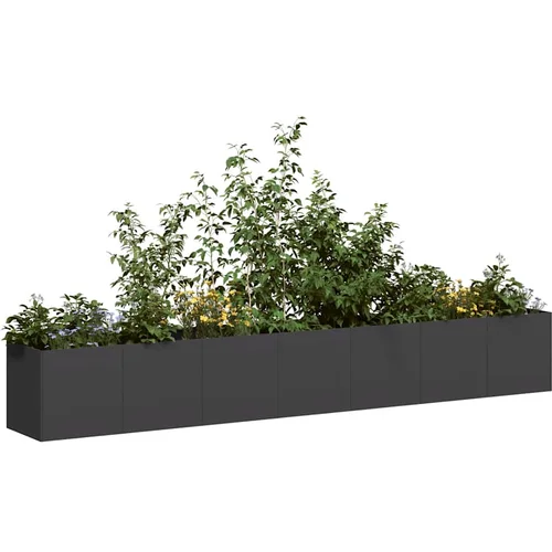 vidaXL Planter Black 280x40x40 cm Hladno valjano jeklo