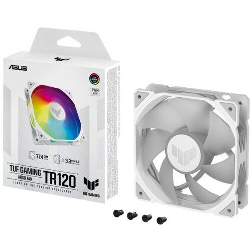 Asus TUF GAMING TR120 ARGB WHITE EDITION ventilator Cene