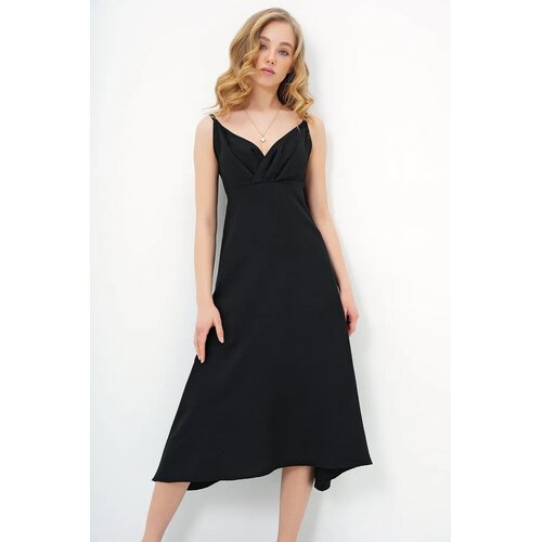 Trend Alacati Stili ženska haljina ALC-X13796, midi, crna Cene