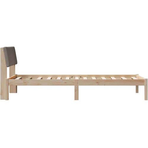  Okvir kreveta Smeđa i taupe 90 x 200 cm Masivna borovina Slike