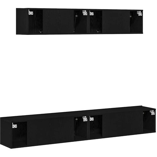  Set TV komoda 4 kom. Crni hrast Slike