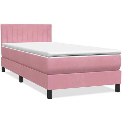 Box spring krevet s madracem ružičasti 80 x 220 cm bar&amp;scaron;unasti Slike