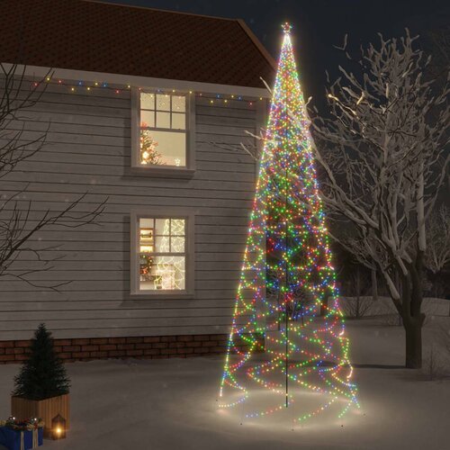 VidaXL Božično drevo s konico 3000 barvnih LED diod 800 cm Slike