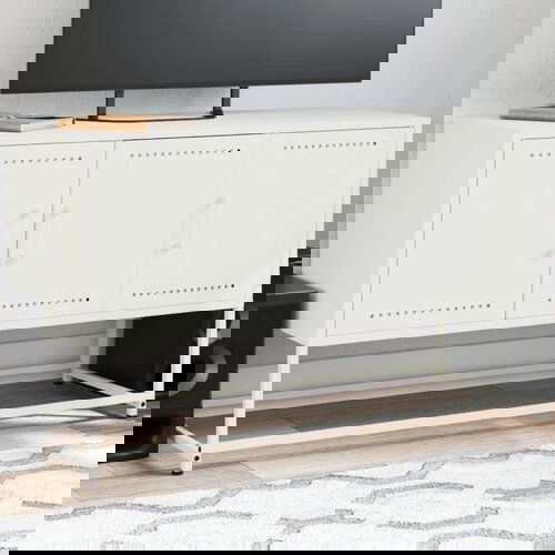 vidaXL TV omarica bela 100,5x39x60,5 cm jeklo Cene