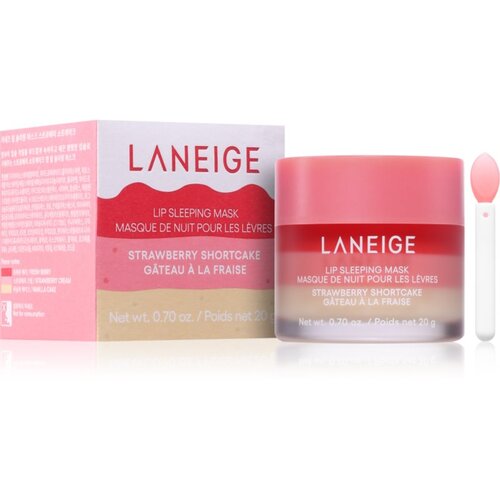 LANEIGE Lip Sleeping Mask nočna regeneracijska maska za ustnice odtenek Strawberry Shortcake 20 g Slike