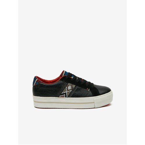 Desigual Women&amp;#039;s Black Sneakers on the Street Ethnic platform - Women Slike