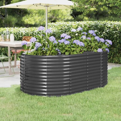 Furnova Visoka greda iz pra&amp;scaron;no premazanega jekla 175x100x68 cm antracit, (21921022) Slike
