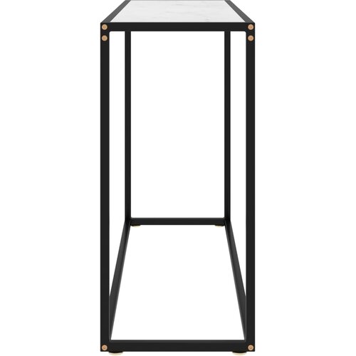  Konzolni stol bijeli 100 x 35 x 75 cm od kaljenog stakla Slike