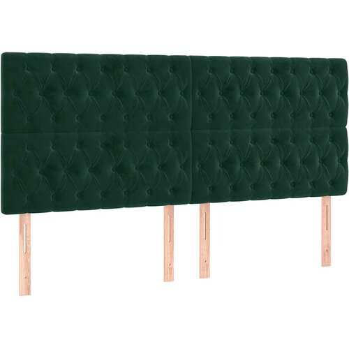  Uzglavlje tamnozeleno 180x7x118/128 cm bar&amp;scaron;unasto Slike
