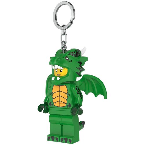 Lego Minifigure privezak za ključeve sa svetlom: Devojka u kostimu zelenog zmaja ( LGL-KE224H ) Slike