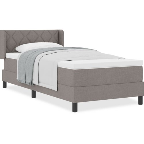  Krevet s boxspringom i madracem Taupe 90x200 cm tkanina Slike