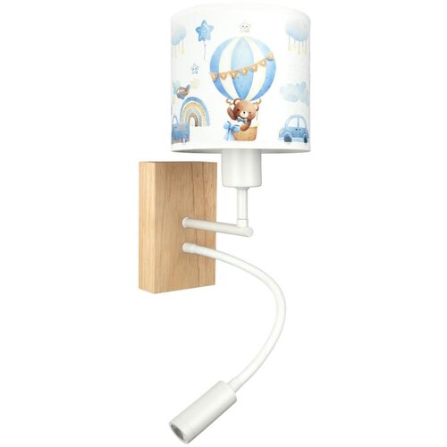 Brilagi LED fleksibilna lampa BOBO WOOD 1xE27/25W/230V + LED/3W hrast/bela/plava/medena Slike