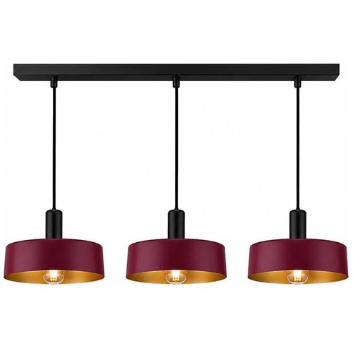  Luster na sajli HAKI 3xE27/60W/230V bordo/crna Cene