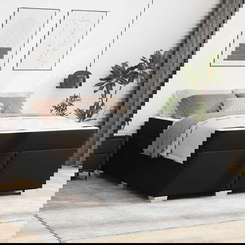 vidaXL Konstrukcija postelje Drugo Črna 140 x 200 cm Umetna koža Cene