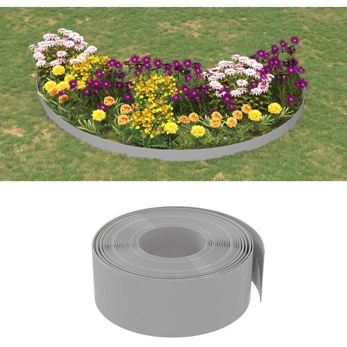 vidaXL Vrtna obroba 3 kosa siva 10 m 20 cm polietilen Cene
