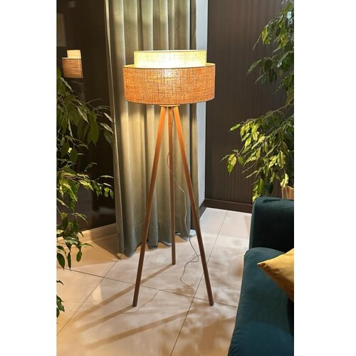  duolla - podna lampa yute boho 1xE27/15W/230V prečnika 45 cm braon/krem Slike