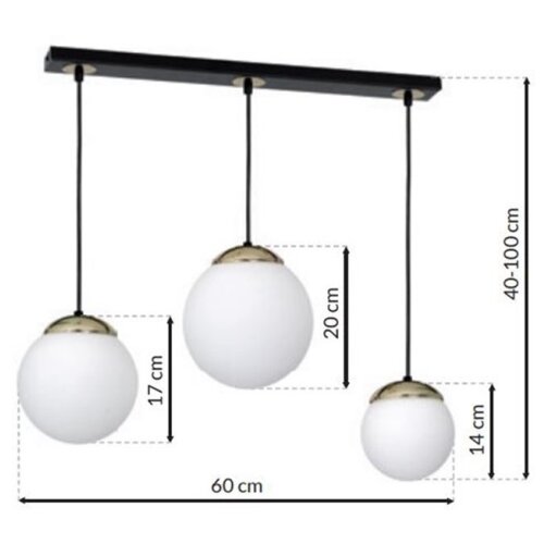  Luster na sajli SPARTA 3xE14/40W/230V Slike