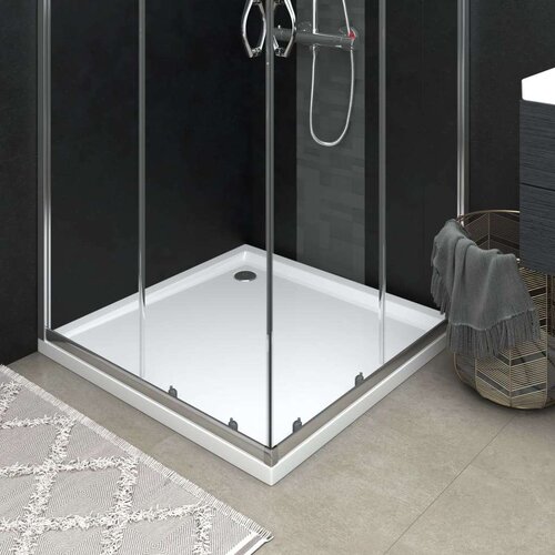 VidaXL Kvadratna ABS tu&amp;scaron; kad bela 80x80 cm Slike