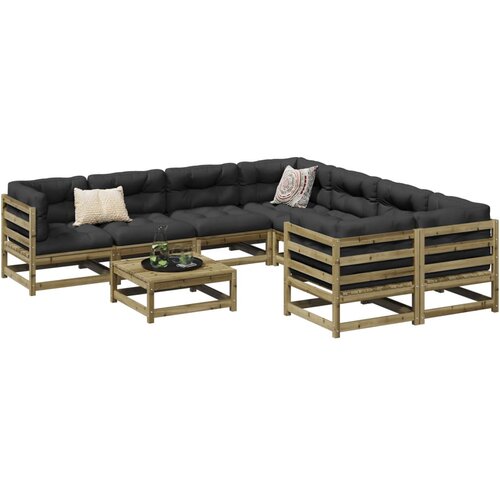 VidaXL 9-dijelni set vrtnih sofa od impregnirane borovine Slike
