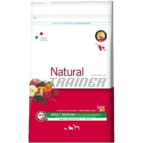 Natural trainer Adult Medium - govedina in riž 3 kg Cene