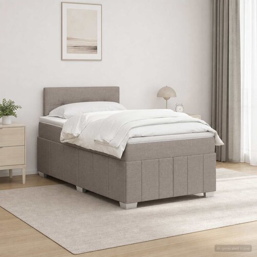  Boxspring krevet s madracem Sivosmeđa 120 x 190 cm Tkanina Cijene