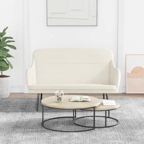 vidaXL Klupa krem 110 x 76 x 80 cm baršunasta Cene
