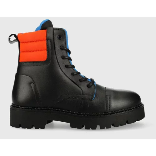 Tommy Jeans Čizme Padded Lace Up Heritage Boot za muškarce, boja: crna