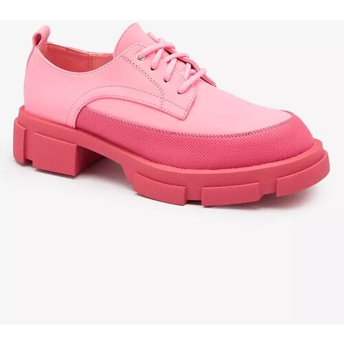 Resti Pink Women's Matte Half Shoes on a Solid Sole Trendy Chunky Cene
