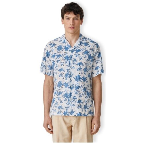 Portuguese Flannel Srajce z dolgimi rokavi Minho Shirt - White/Blue Bela Cene
