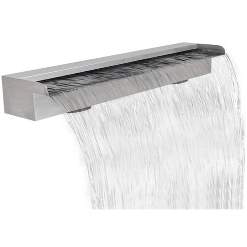 VidaXL Pravokutna vodopadna fontana za bazen od nehrđajućeg čelika 90 cm Slike
