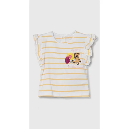 Guess Dječja majica kratkih rukava boja: žuta
